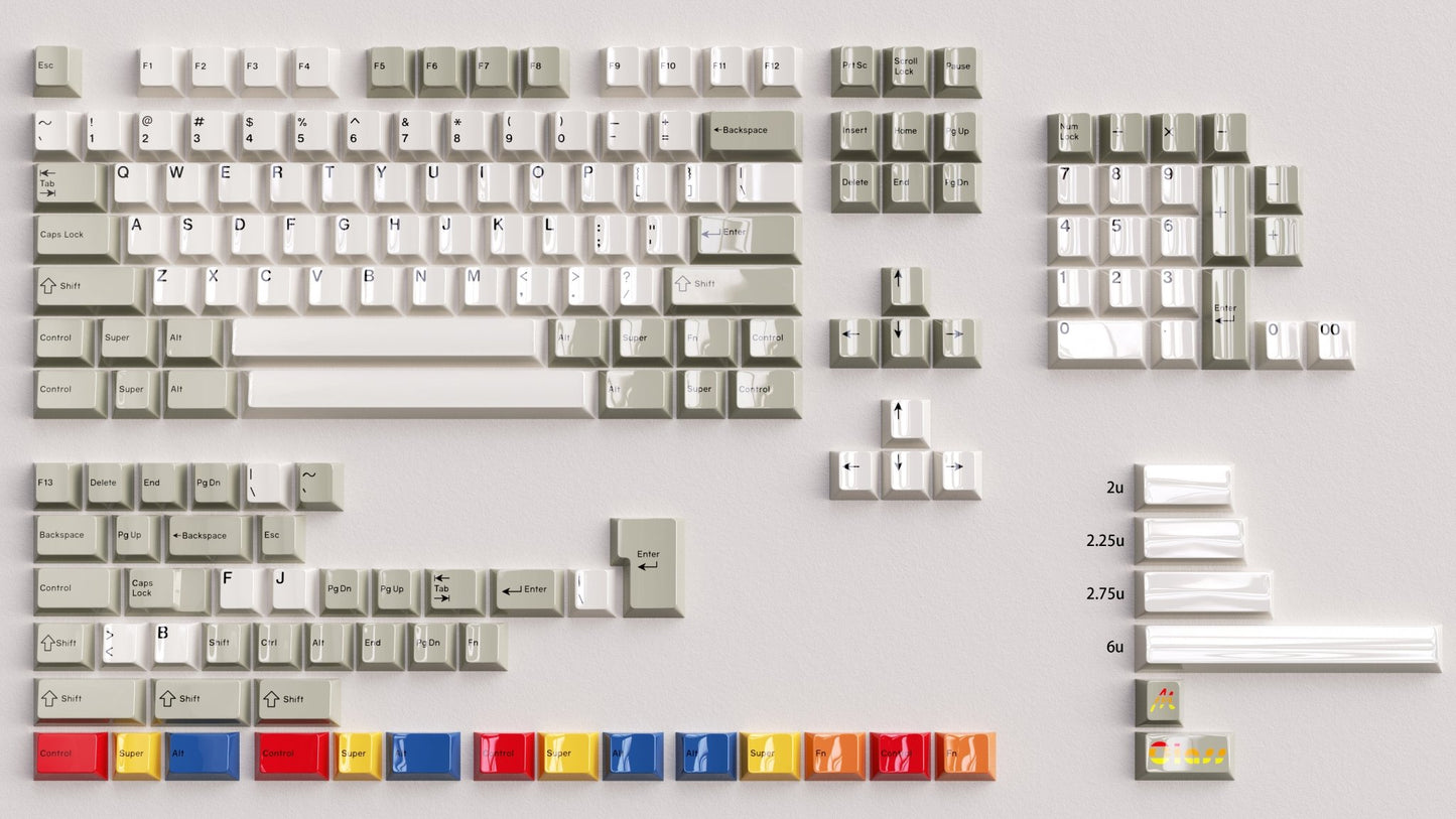 Glazed Beige Keycaps Sets - #MMkeyboard#