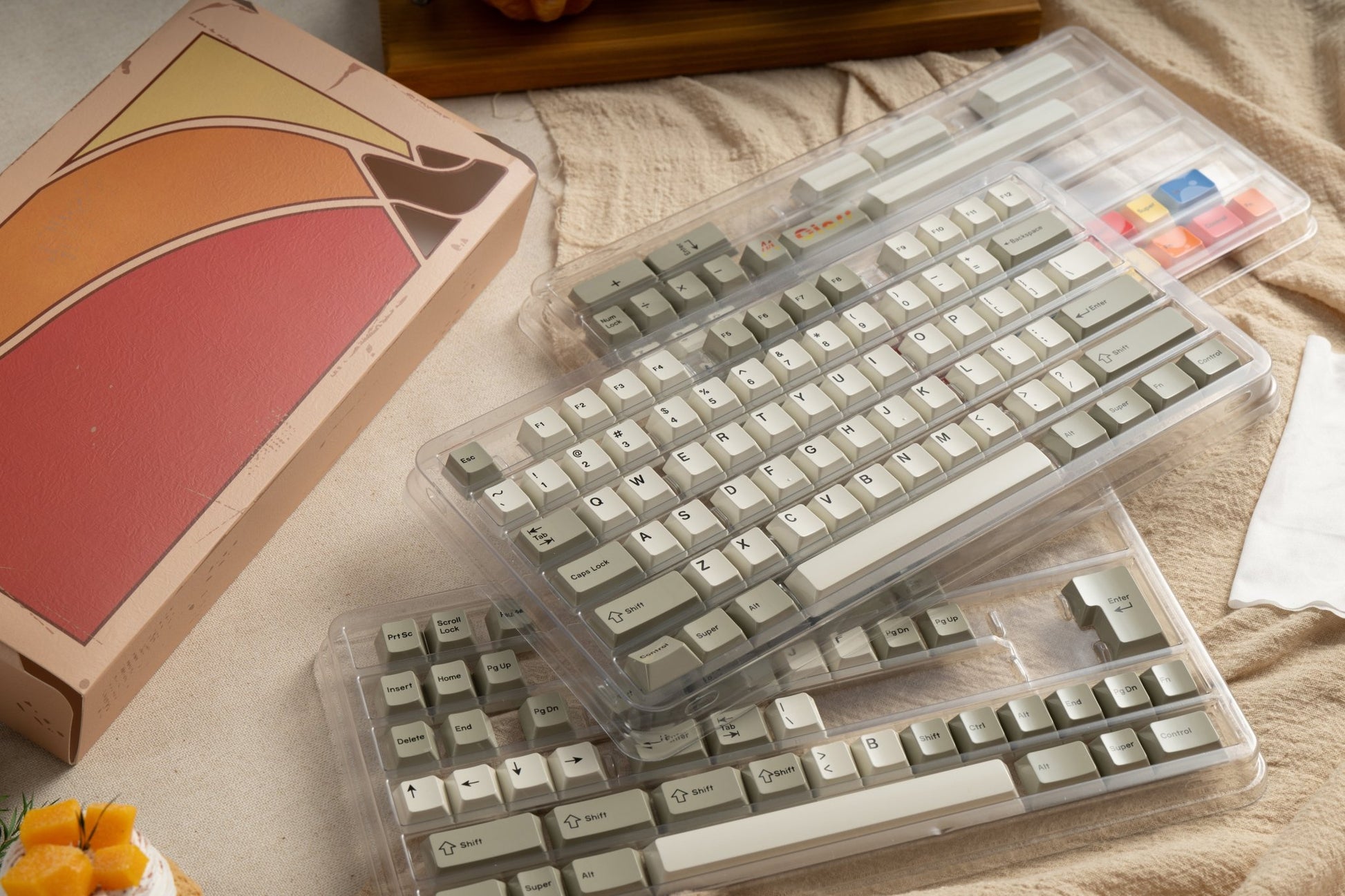 Glazed Beige Keycaps Sets - #MMkeyboard#